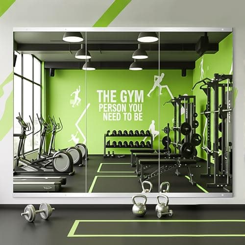 FICTOR Home Gym Mirror, 50" x 25", 3-Pack
