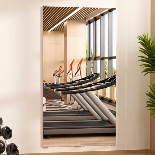 brisafe Gym Mirror, 63" x 20", 2-Pack Shatterproof Nano