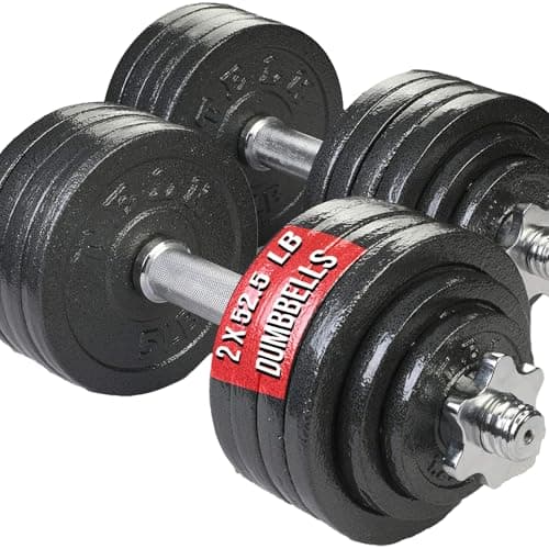 TELK 105 lb Adjustable Dumbbell Set (52.5 lb each)
