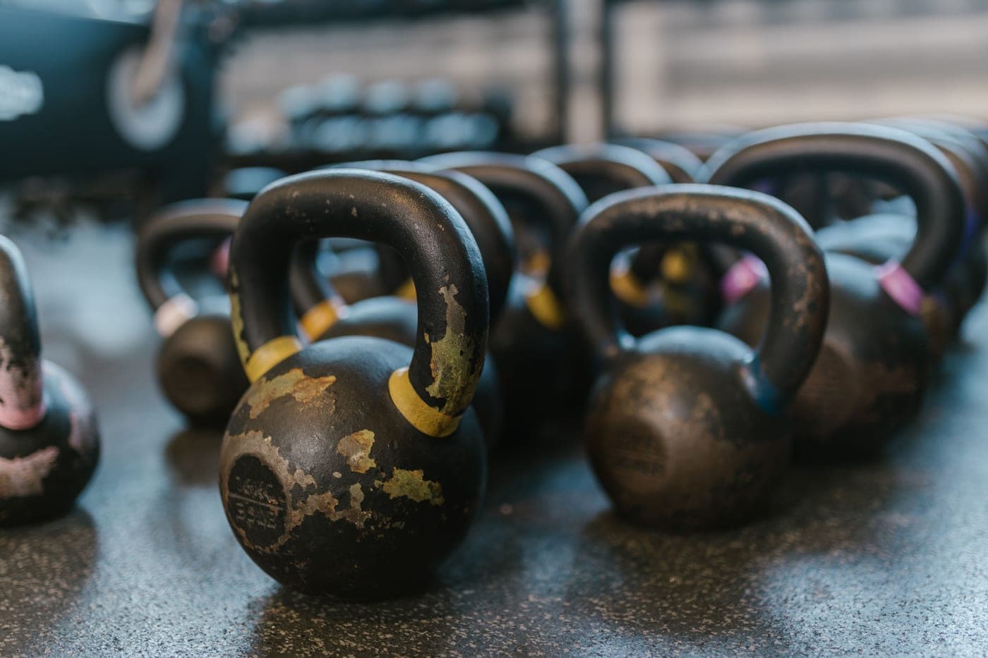 Dumbbells and a bench for strength training